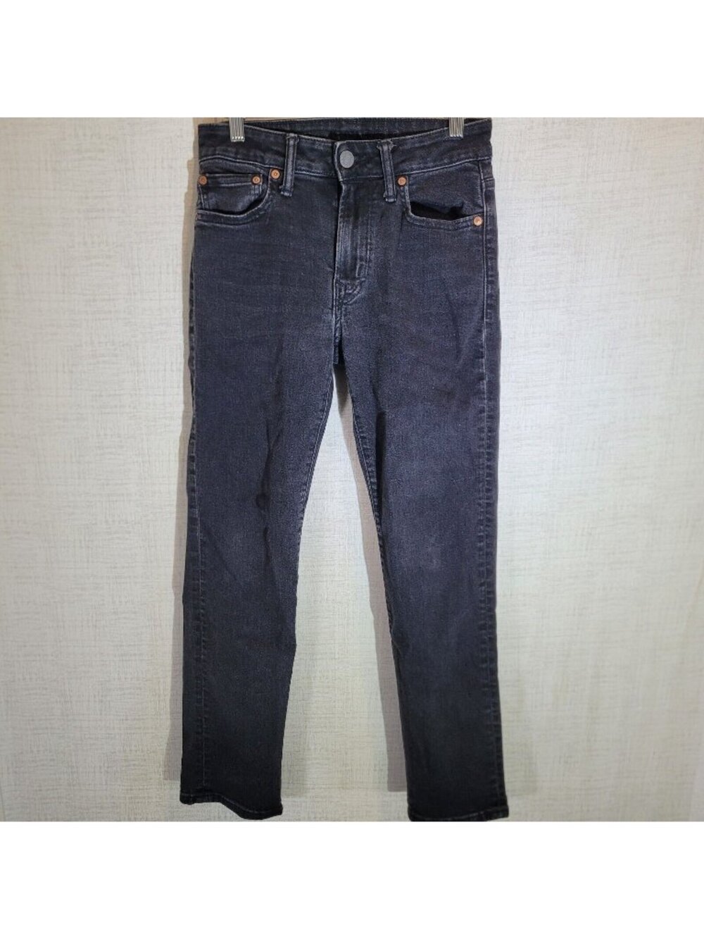 American Eagle Jeans Slim Straight Mens Act 28x29 Black Denim Stretch Streetwear